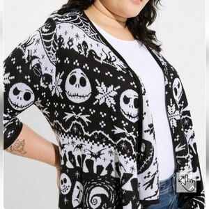 🆕️ 2X DISNEY NIGHTMARE BEFORE CHRISTMAS JACQUARD OPEN CARDIGAN